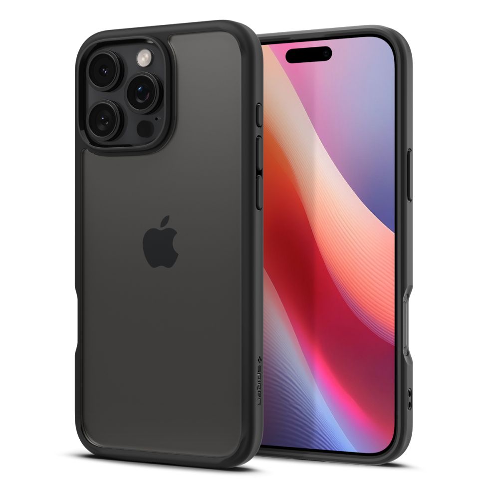 Pouzdro pro Apple iPhone 16 Pro, Spigen, Ultra Hybrid, Matně černé