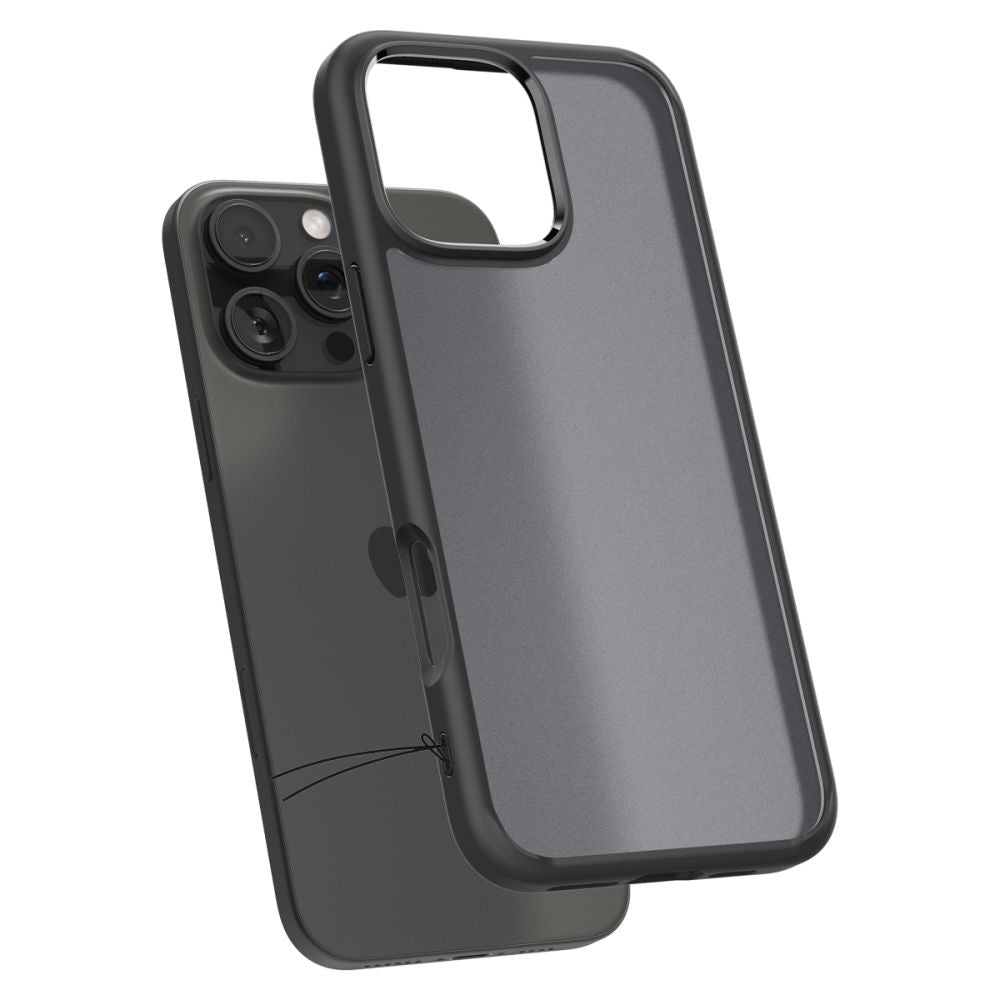 Pouzdro pro Apple iPhone 16 Pro, Spigen, Ultra Hybrid, Černá Satinovaná ACS08124