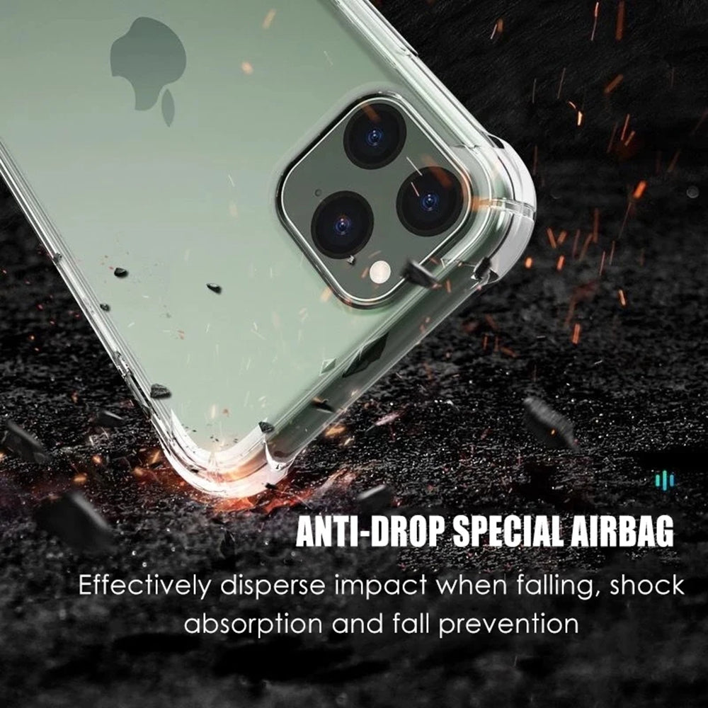 Pouzdro pro Apple iPhone 16 Pro, Techsuit, Odolné proti nárazům průhledné (velký otvor na čočku), Průhledné
