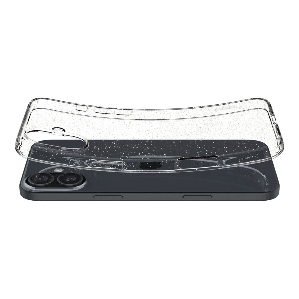 Pouzdro pro Apple iPhone 16, Spigen, Liquid Crystal Glitter, Transparentní ACS08192