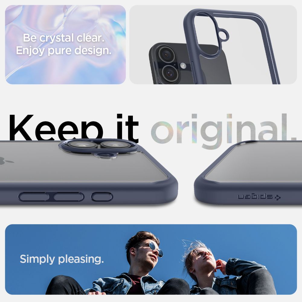 Pouzdro pro Apple iPhone 16, Spigen, Ultra Hybrid, Námořnická modř