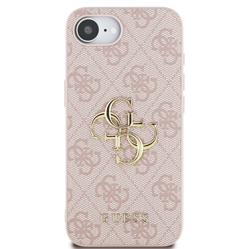 Pouzdro pro Apple iPhone 17e / 16e, Guess, 4G Big Logo, Růžové