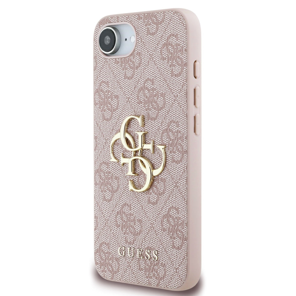 Pouzdro pro Apple iPhone 17e / 16e, Guess, 4G Big Logo, Růžové