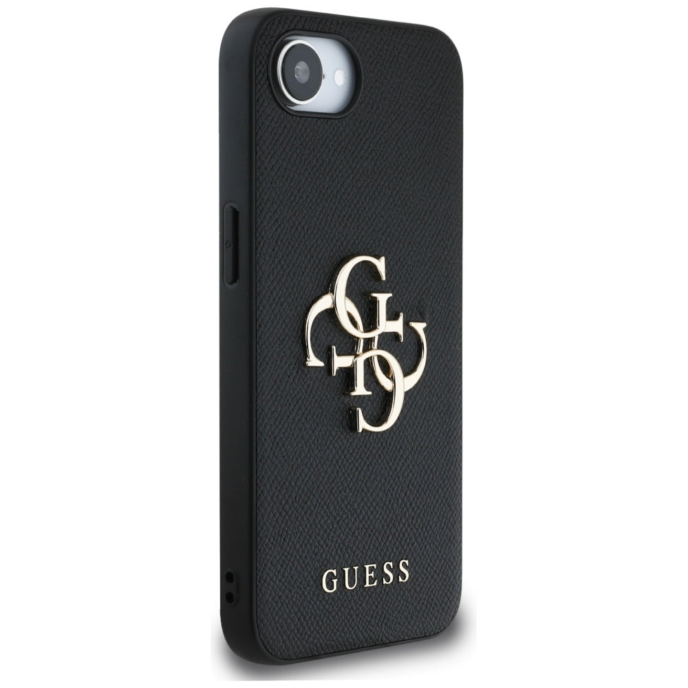 Pouzdro pro Apple iPhone 17e / 16e, Guess, 4G Grained Big and Classic Logo, Černá