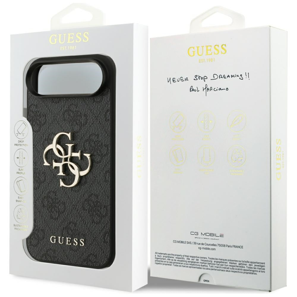 Pouzdro pro Apple iPhone 17 Air, Guess, 4G Big Logo, Černá