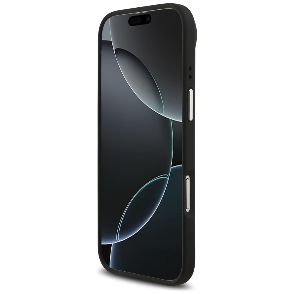 Pouzdro pro Apple iPhone 17 Air, Guess, 4G Grained Big and Classic Logo, Černé Stříbrné