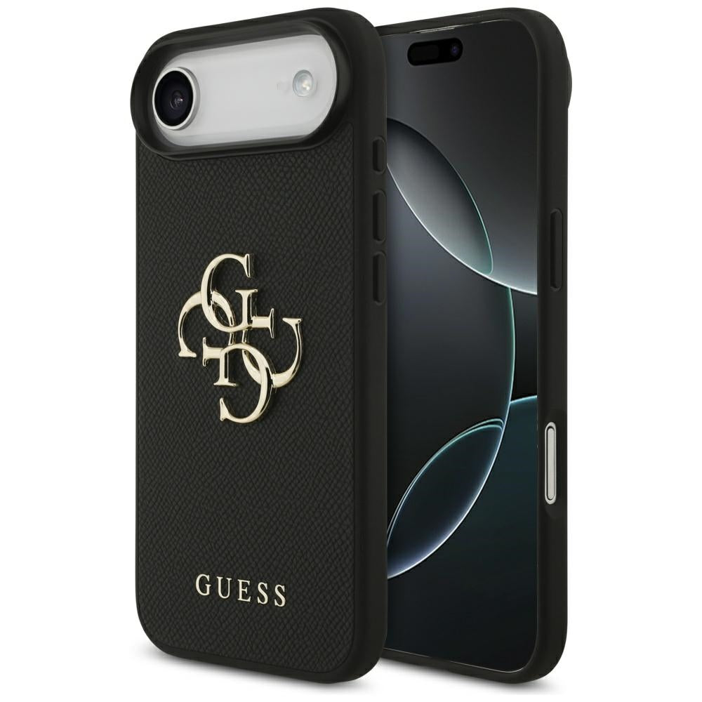 Pouzdro pro Apple iPhone 17 Air, Guess, 4G Grained Big and Classic Logo, Černá