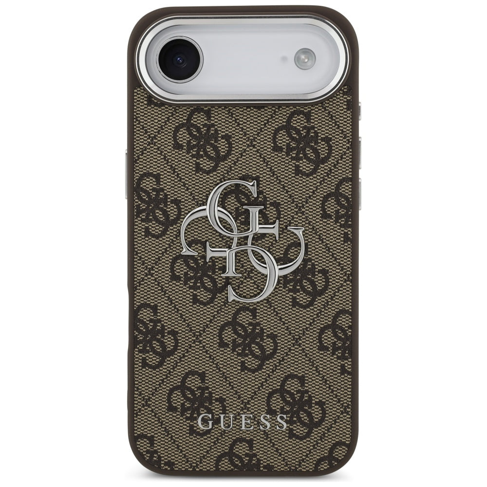 Pouzdro pro Apple iPhone 17 Air, Guess, Big 4G Logo Classic, Hnědo Stříbrné