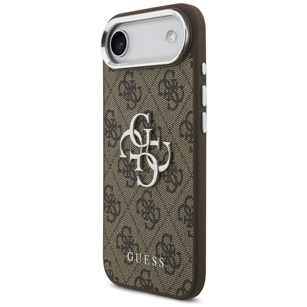 Pouzdro pro Apple iPhone 17 Air, Guess, Big 4G Logo Classic, Hnědo Stříbrné