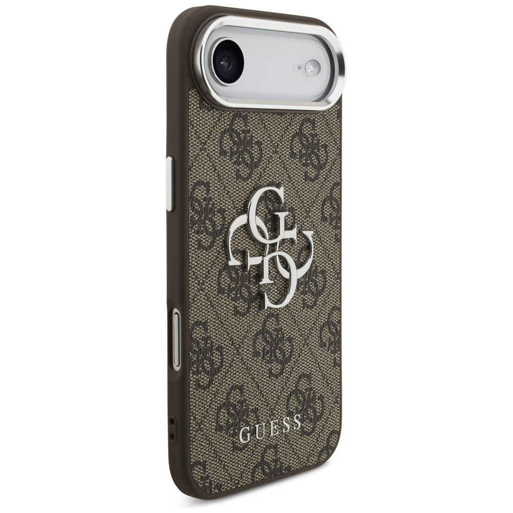 Pouzdro pro Apple iPhone 17 Air, Guess, Big 4G Logo Classic, Hnědo Stříbrné