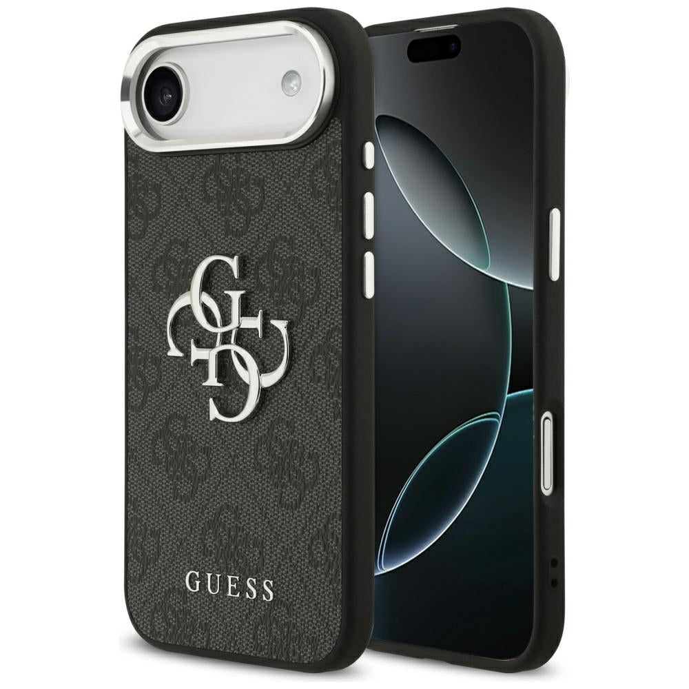 Pouzdro pro Apple iPhone 17 Air, Guess, Big 4G Logo Classic, Černé Stříbrné
