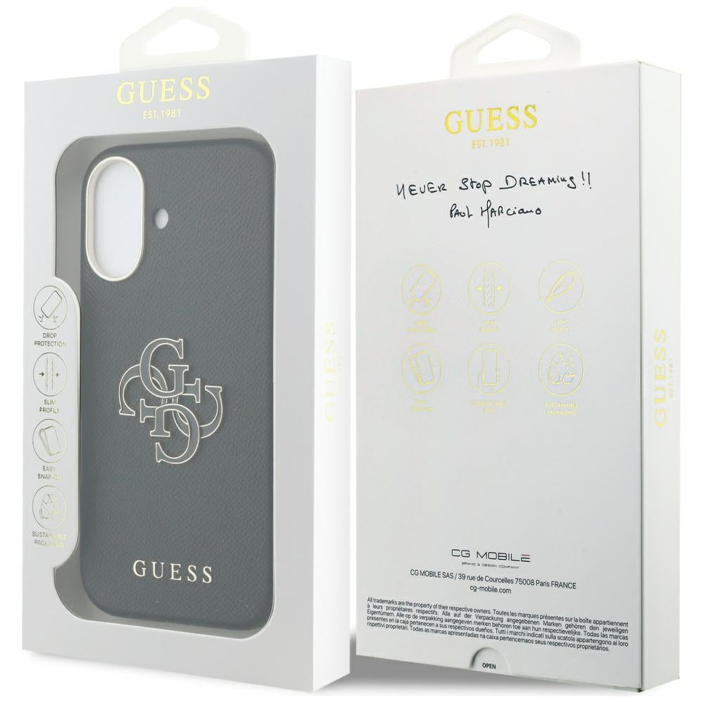 Pouzdro pro Apple iPhone 17, Guess, Resin Logo, Černá