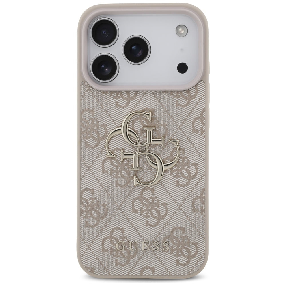 Pouzdro pro Apple iPhone 17 Pro, Guess, 4G Big Logo, Růžové