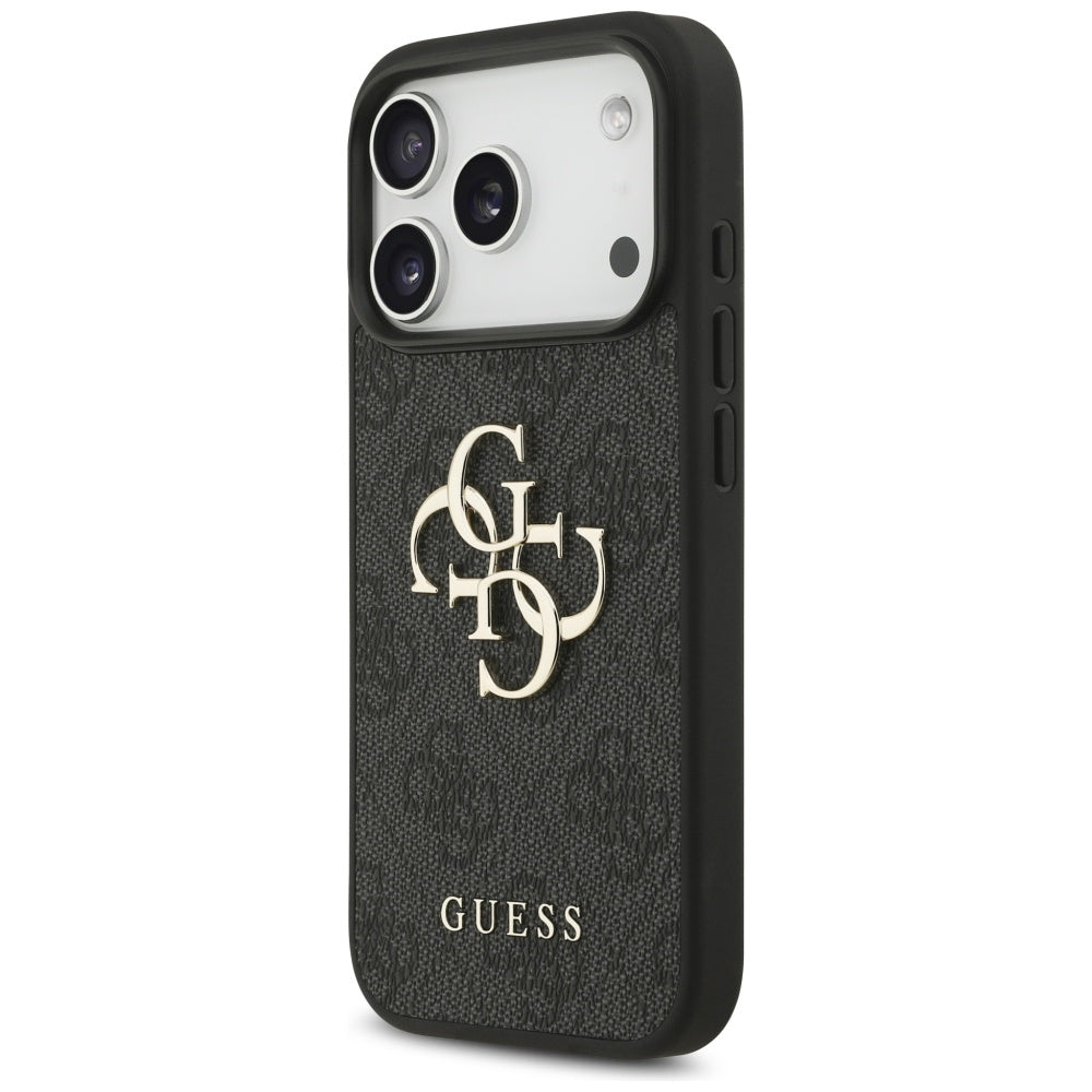 Pouzdro pro Apple iPhone 17 Pro, Guess, 4G Classic Logo with Strap, Černá
