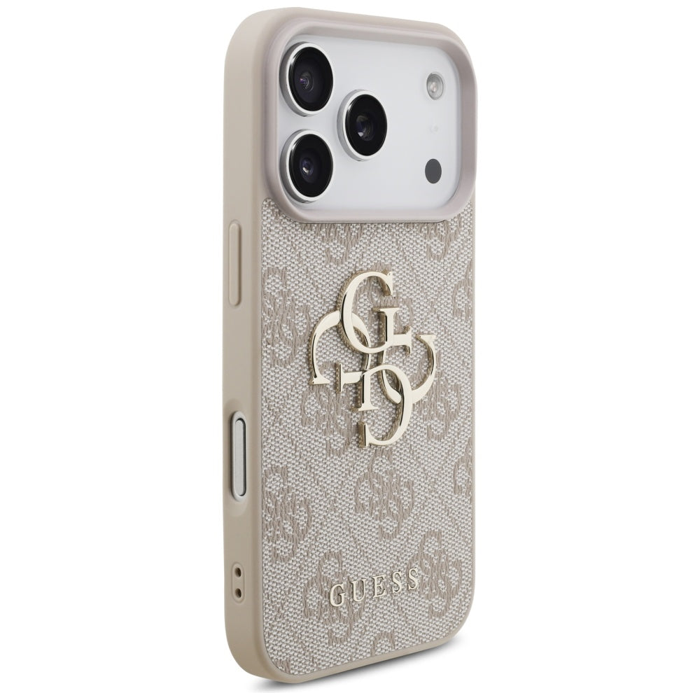 Pouzdro pro Apple iPhone 17 Pro, Guess, 4G Classic Logo with Strap, Růžové