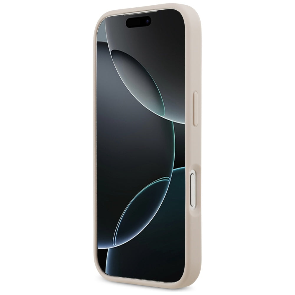 Pouzdro pro Apple iPhone 17 Pro, Guess, 4G Double Card Triangle, Růžové