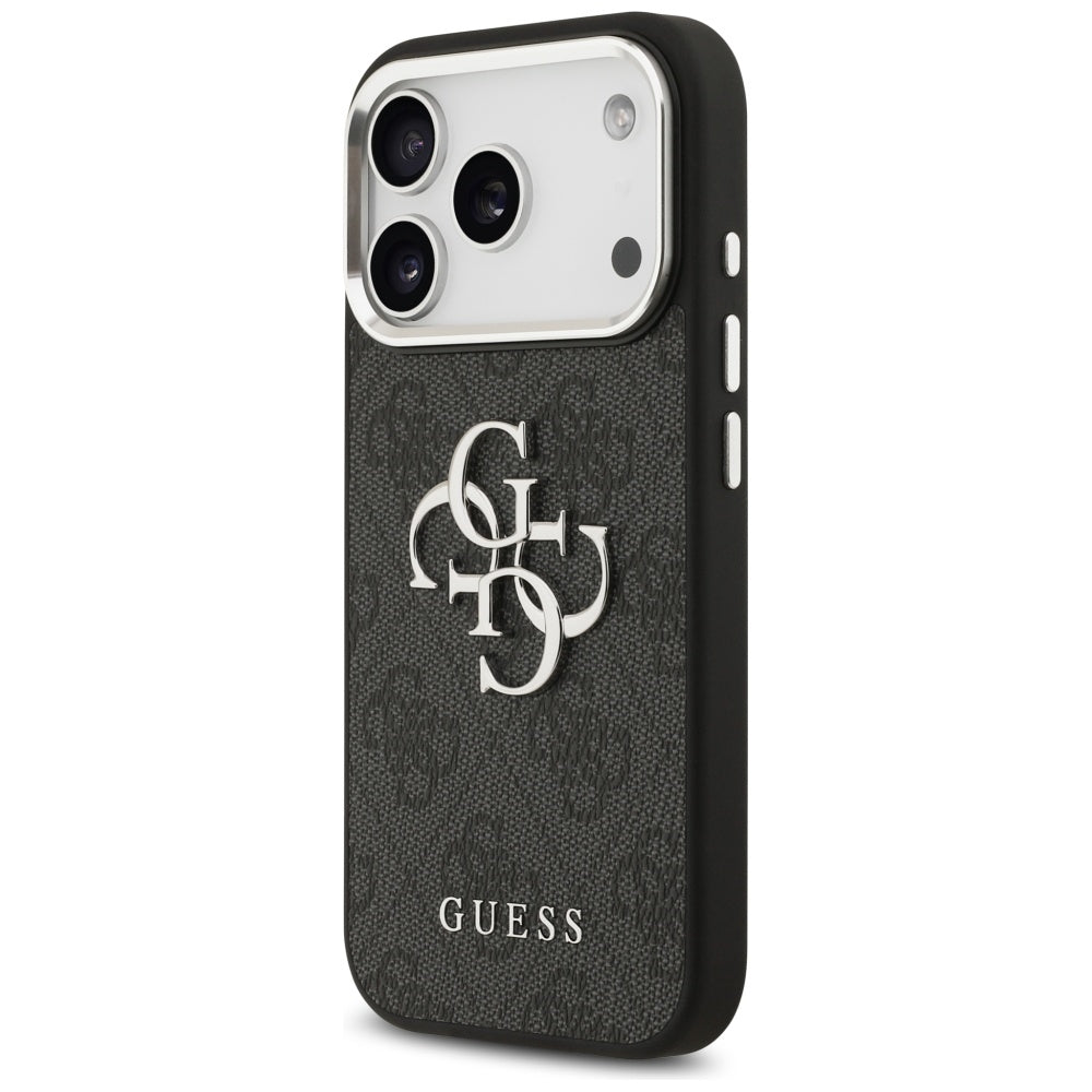 Pouzdro pro Apple iPhone 17 Pro, Guess, Big 4G Logo Classic, Černé Stříbrné