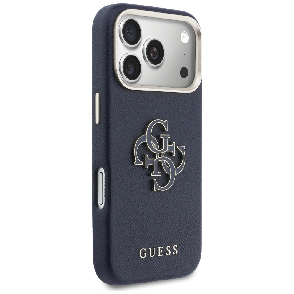 Pouzdro pro Apple iPhone 17 Pro, Guess, Resin Logo, Modrá