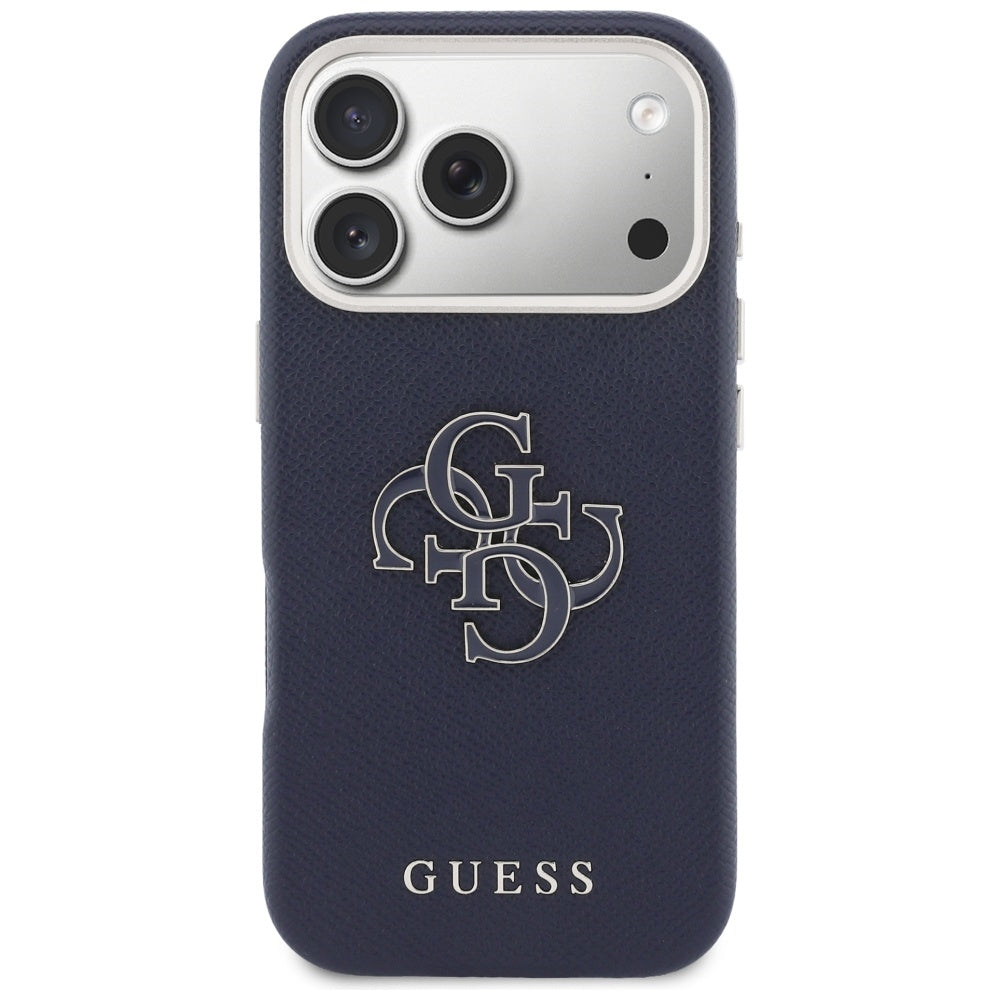 Pouzdro pro Apple iPhone 17 Pro, Guess, Resin Logo, Modrá
