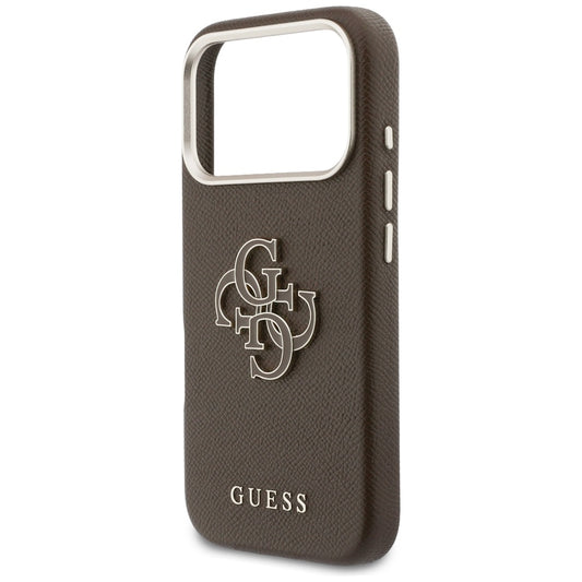 Pouzdro pro Apple iPhone 17 Pro, GUESS, Resin Logo, Hnědá