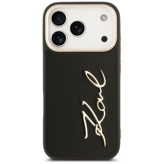 Pouzdro pro Apple iPhone 17 Pro, Karl Lagerfeld, Script Logo, Černá