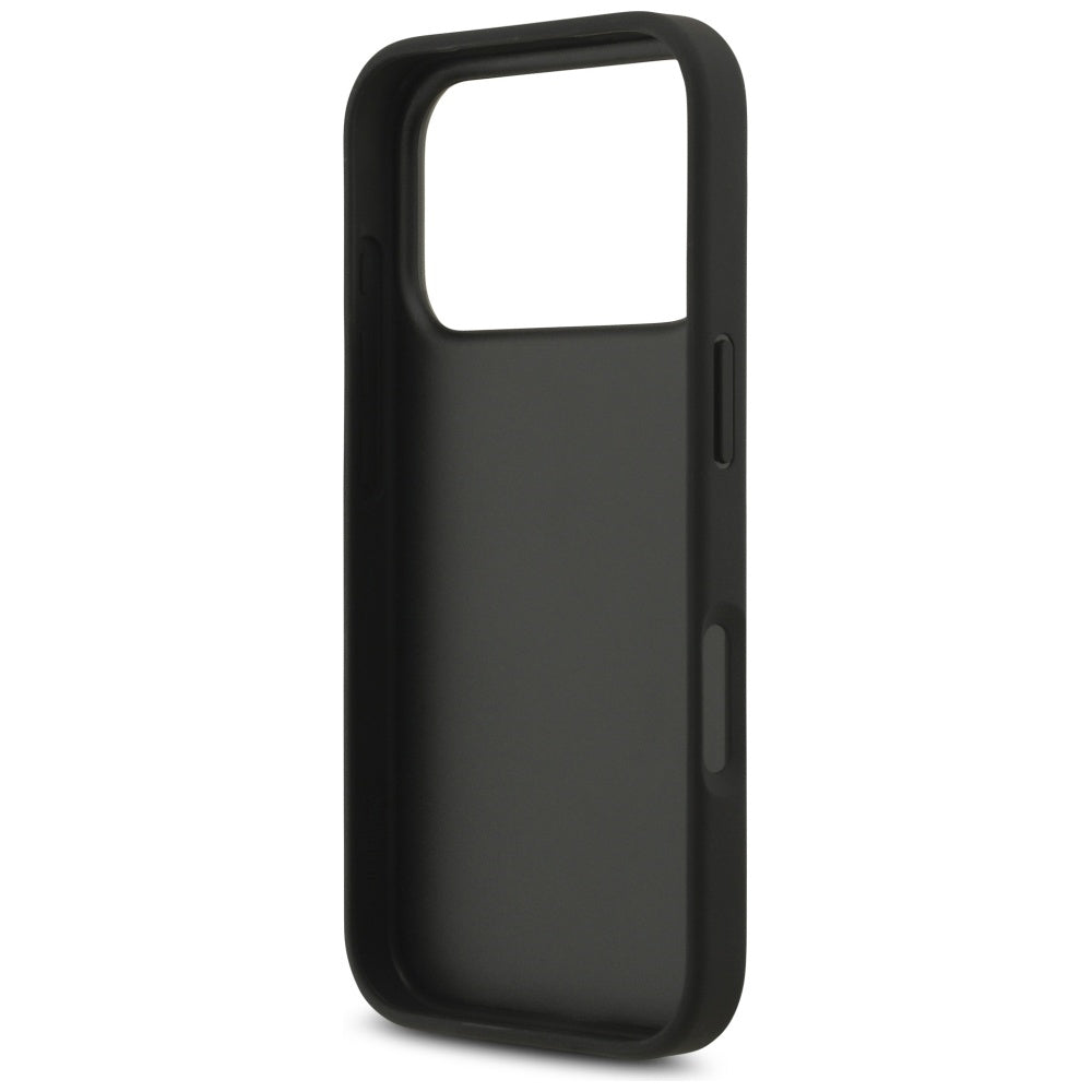 Case for Apple iPhone 17 Pro Max, Guess, 4G Classic Logo with Strap, Black