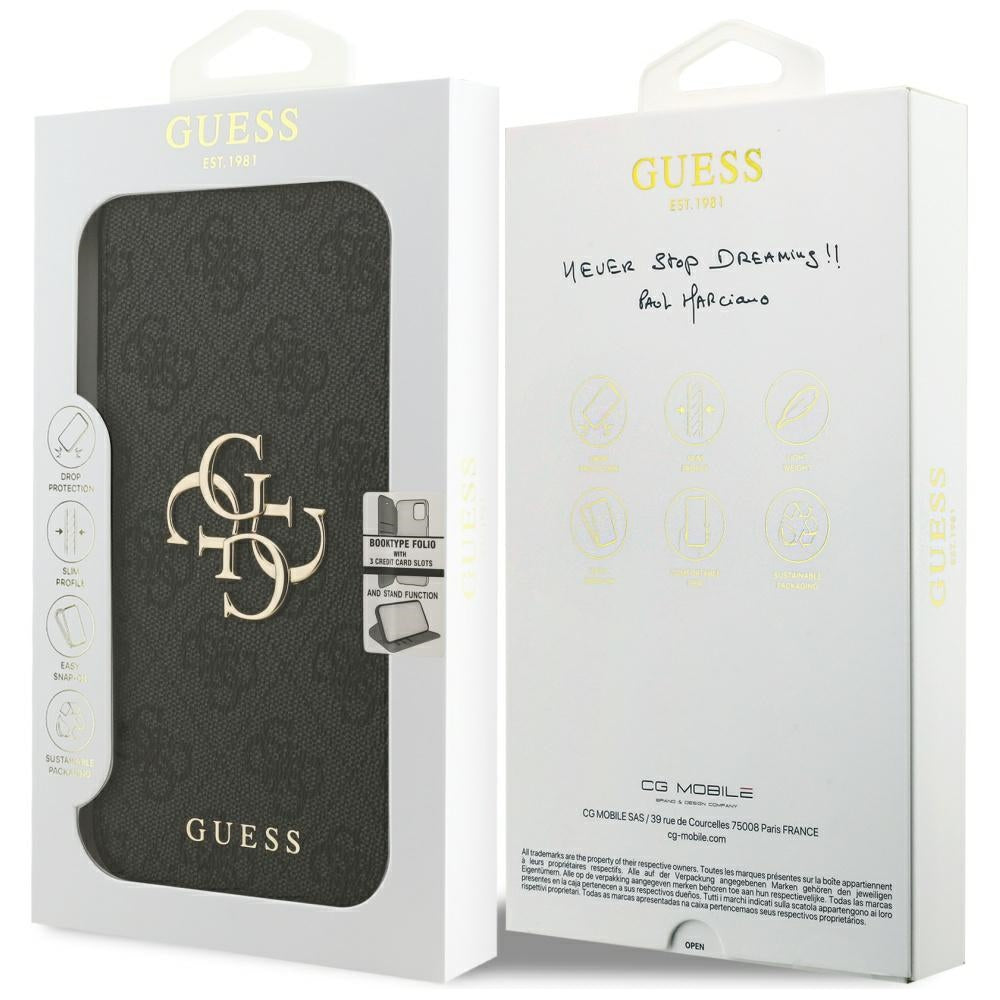 Pouzdro pro Apple iPhone 17 Pro Max, Guess, 4G Metal Logo, Černá