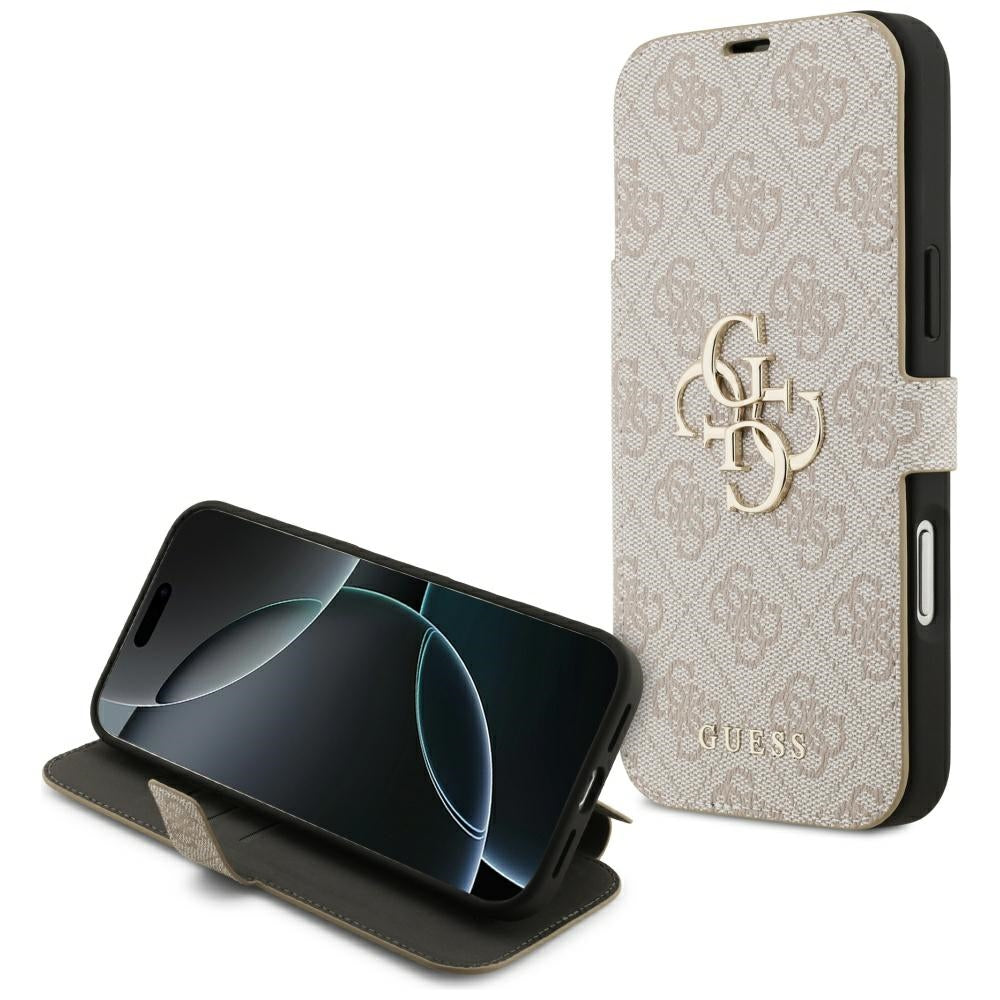 Pouzdro pro Apple iPhone 17 Pro Max, Guess, 4G Metal Logo, Růžové