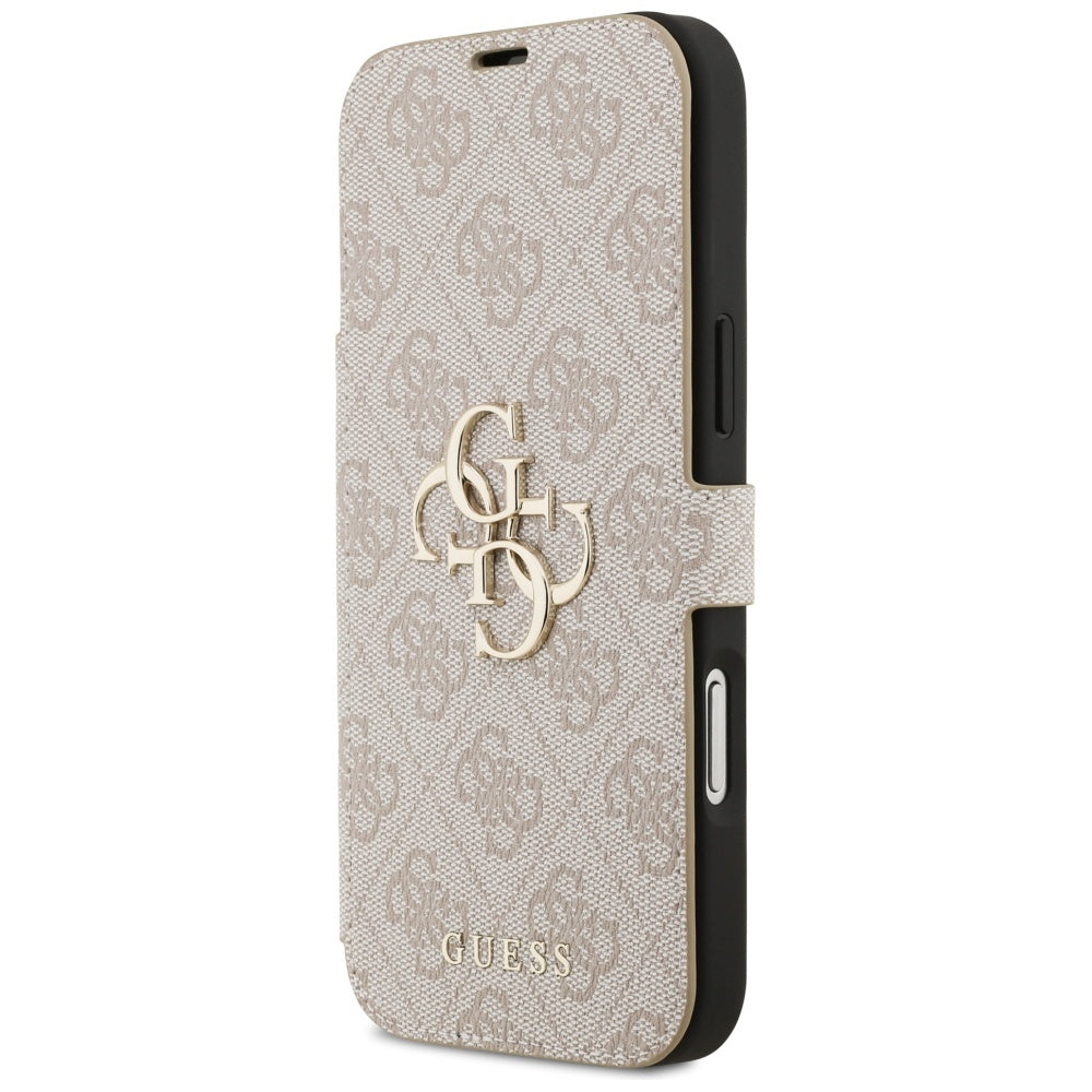 Pouzdro pro Apple iPhone 17 Pro Max, Guess, 4G Metal Logo, Růžové