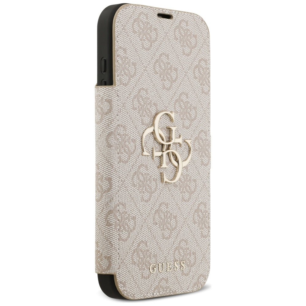 Pouzdro pro Apple iPhone 17 Pro Max, Guess, 4G Metal Logo, Růžové