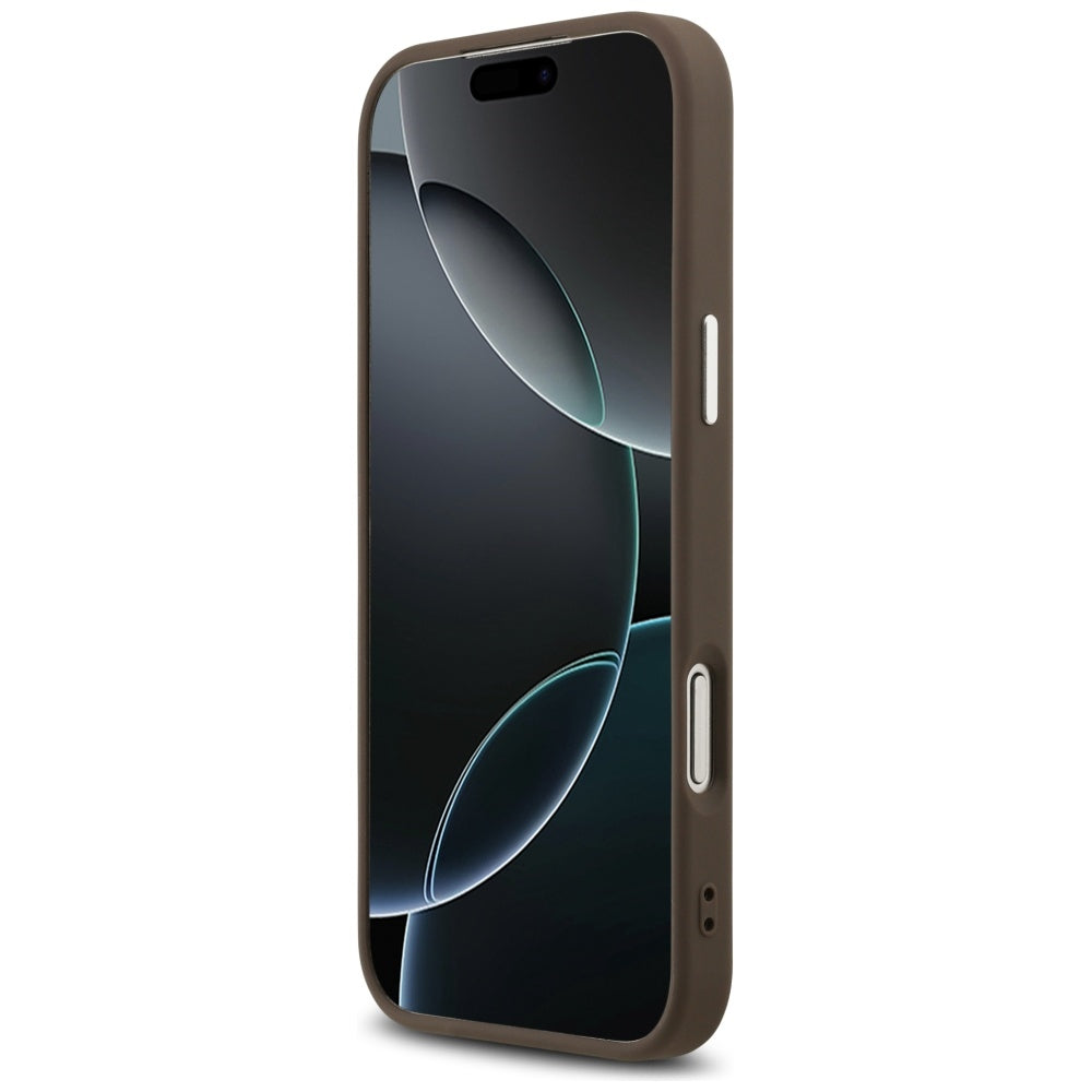 Pouzdro pro Apple iPhone 17 Pro Max, Guess, Big 4G Logo Classic, Hnědo Stříbrné