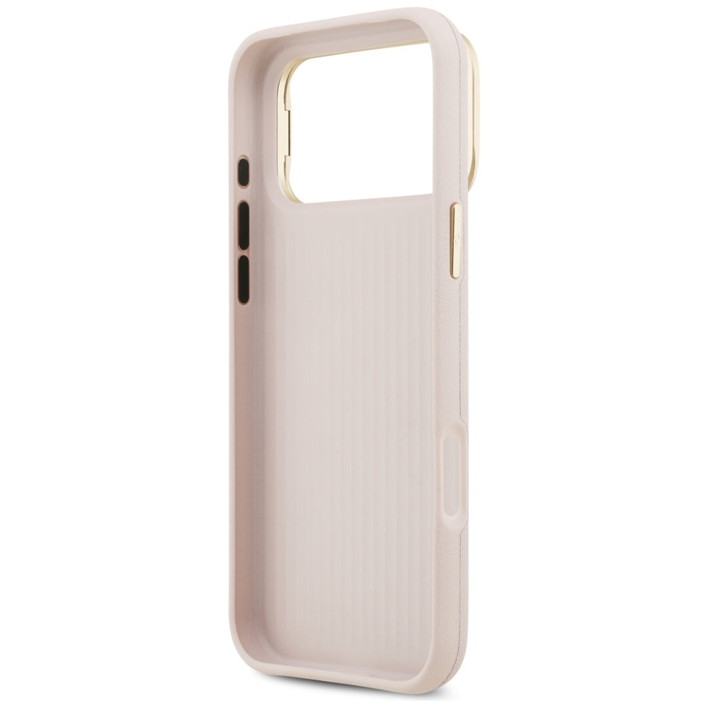 Pouzdro pro Apple iPhone 17 Pro Max, Guess, Grained Big 4G Stand Camera, Růžové