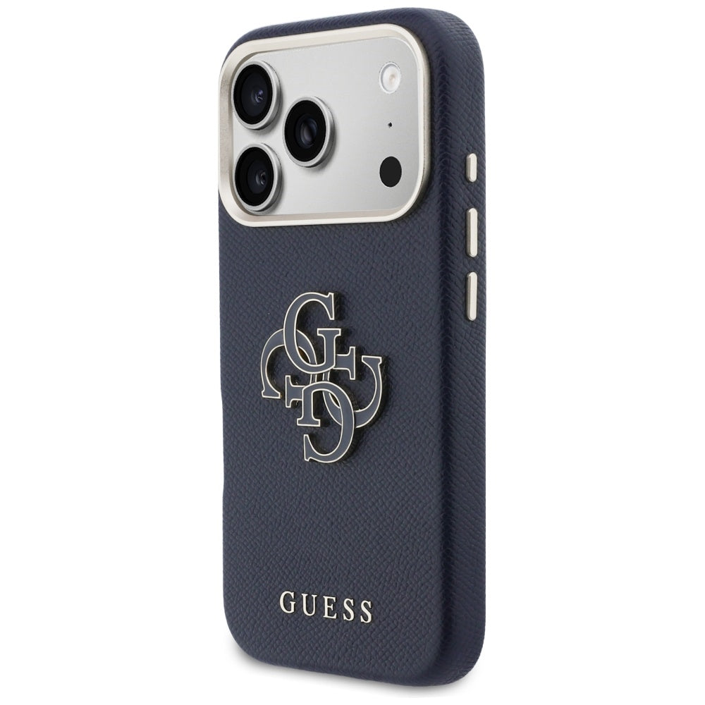 Pouzdro pro Apple iPhone 17 Pro Max, Guess, Resin Logo, Modrá