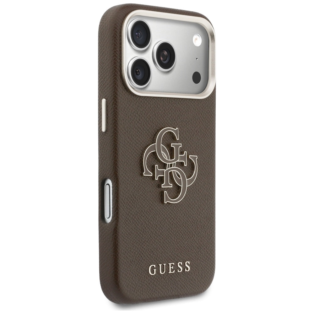 Pouzdro pro Apple iPhone 17 Pro Max, Guess, Resin Logo, Hnědá