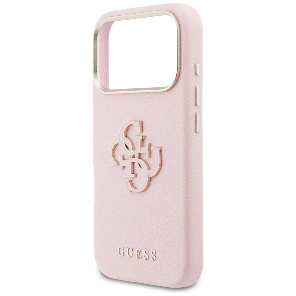 Pouzdro pro Apple iPhone 17 Pro, Guess, Resin Logo, Růžové