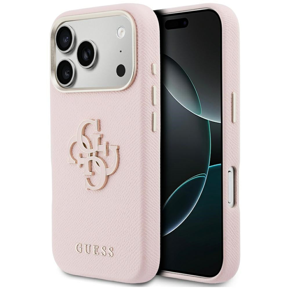 Pouzdro pro Apple iPhone 17 Pro, Guess, Resin Logo, Růžové