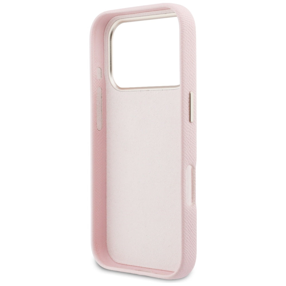 Pouzdro pro Apple iPhone 17 Pro, Guess, Resin Logo, Růžové