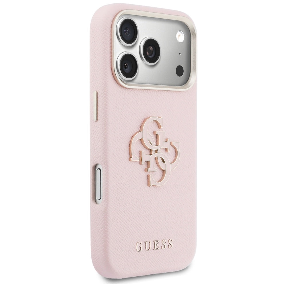 Pouzdro pro Apple iPhone 17 Pro, Guess, Resin Logo, Růžové