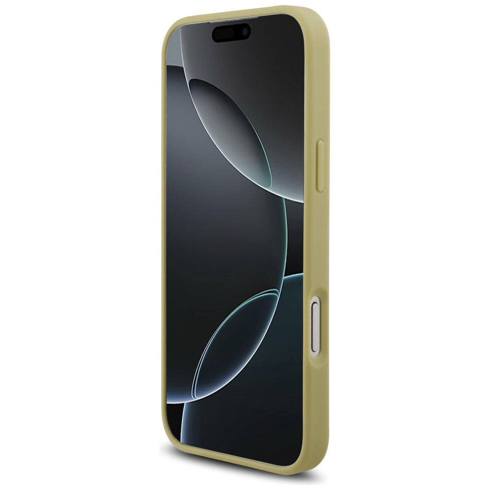 Pouzdro pro Apple iPhone 17 Pro Max, Guess, Rhinestone Triangle Logo, Zlaté