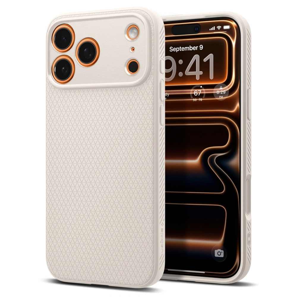 Pouzdro pro Apple iPhone 17 Pro Max, Spigen, Liquid Air, Bežová