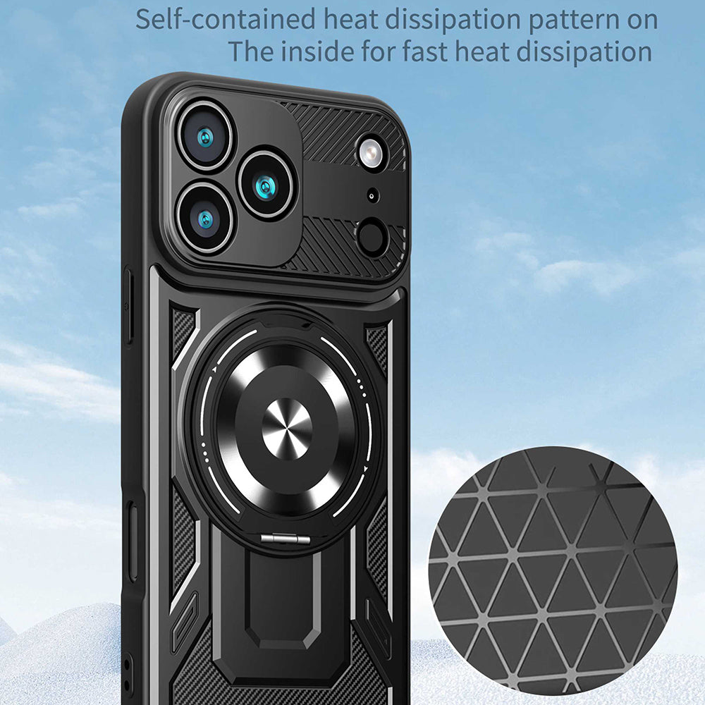 Case for Apple iPhone 17 Pro Max, Techsuit, RuggedCam, Black