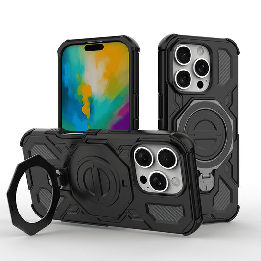 Pouzdro pro Apple iPhone 17 Pro, Techsuit, Carbon Shield Pro, Černá.