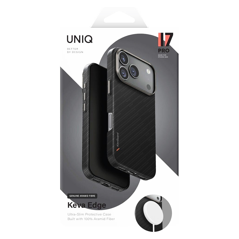 Pouzdro MagSafe pro Apple iPhone 17 Pro, UNIQ, Keva MagClick, Černá