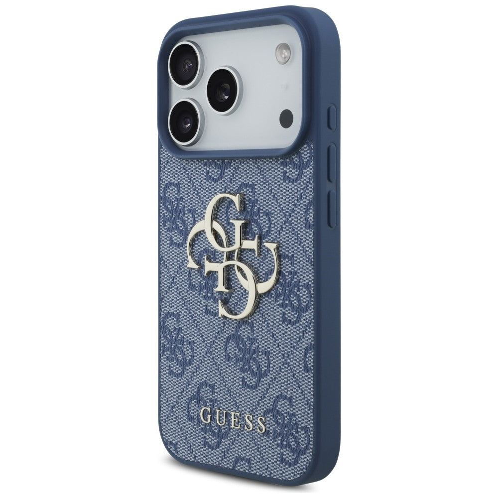 Pouzdro pro Apple iPhone 18 Pro / 17 Pro, Guess, 4G Big Logo, Modré