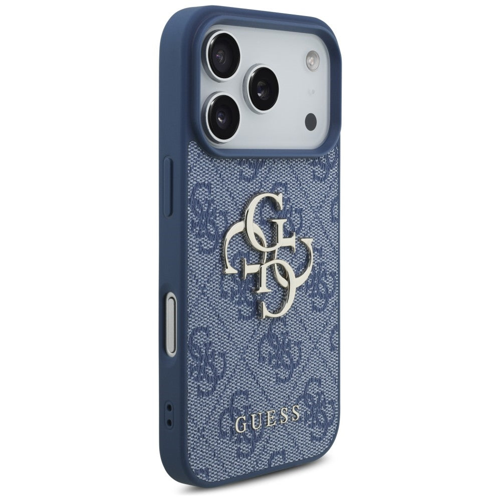 Pouzdro pro Apple iPhone 18 Pro / 17 Pro, Guess, 4G Big Logo, Modré