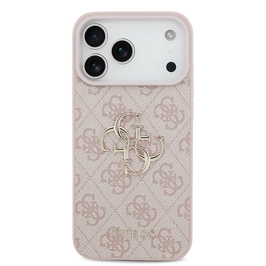 Pouzdro pro Apple iPhone 18 Pro / 17 Pro, Guess, 4G Big Logo, Růžové
