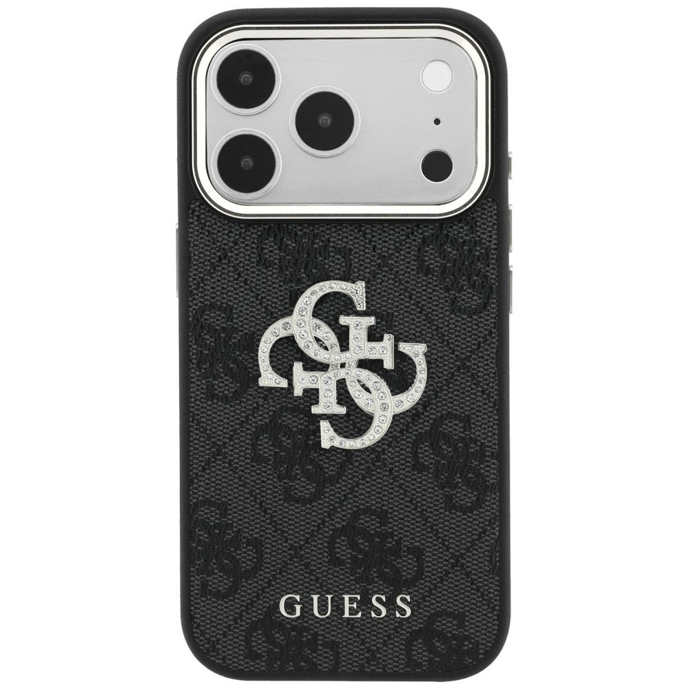 Pouzdro pro Apple iPhone 18 Pro / 17 Pro, Guess, 4G Big Strass Logo, Černé