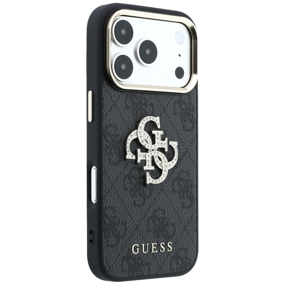 Pouzdro pro Apple iPhone 18 Pro / 17 Pro, Guess, 4G Big Strass Logo, Černé
