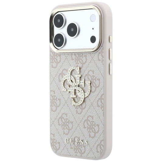 Pouzdro pro Apple iPhone 18 Pro / 17 Pro, Guess, 4G Big Strass Logo, Růžové
