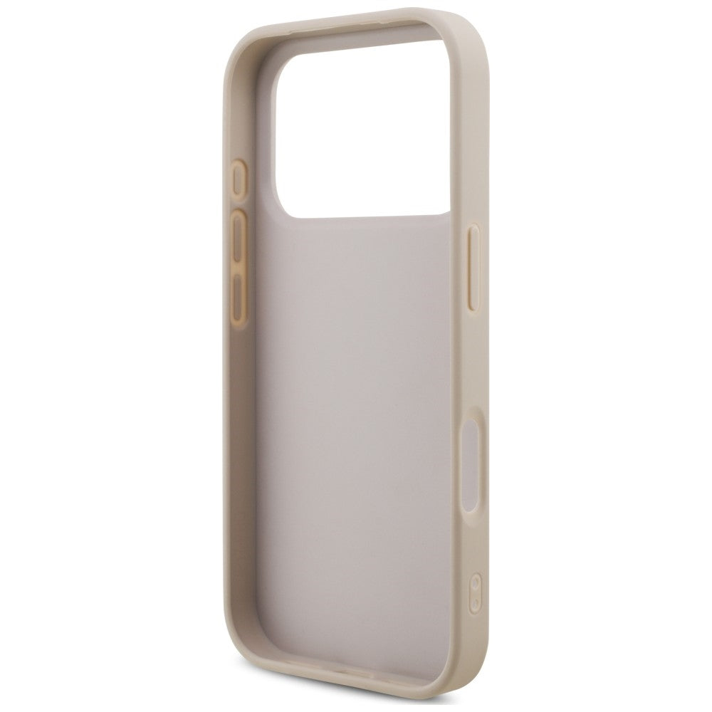 Pouzdro pro Apple iPhone 18 Pro / 17 Pro, Guess, 4G Classic Logo s páskem, růžové